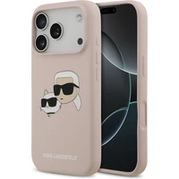 Karl Lagerfeld Liquid Silicone Double Heads MagSafe kryt iPhone 17 Pro ružový - Puzdra