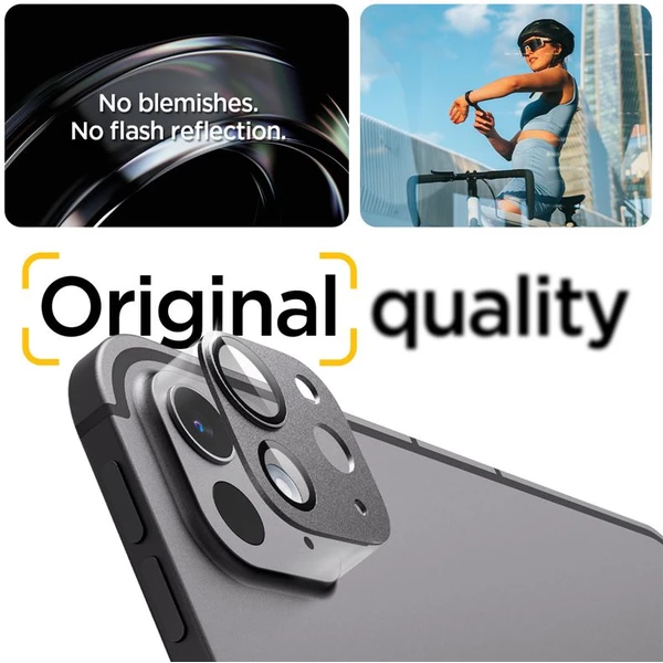 Spigen Glass TR EZ Fit Optik Metal sklo na fotoaparát iPad Pro 13" 2025/ iPad Pro 11" 2025 čierne - Ochranné fólie a sklo - Obrázok 132bf19765284801be32e0aff5e4b56c