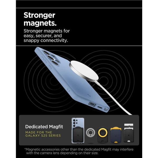 Spigen Silicone Fit MagSafe kryt Samsung Galaxy S25 Ultra zafírovo modrý - Puzdra - Obrázok 133e6e0a70ed44908ed832183e98e317