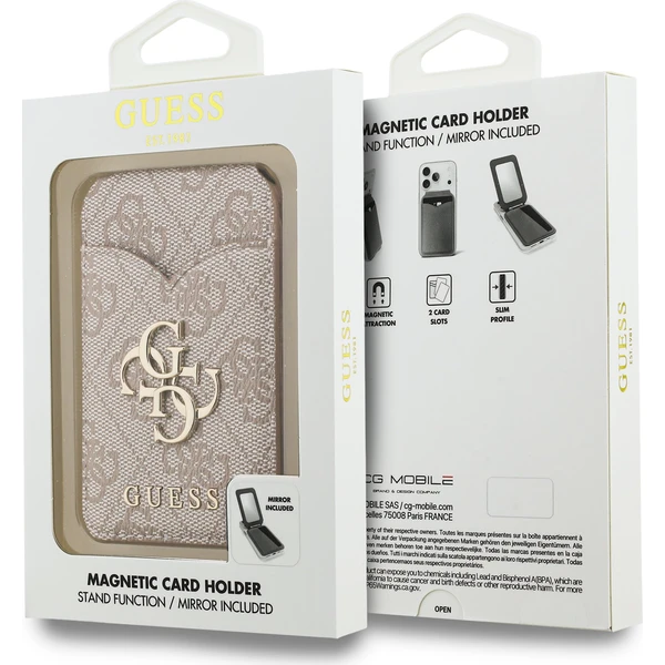 Guess PU 4G Mirror MagSafe Cardslot peňaženka so stojanom ružová - Peňaženky - Obrázok 134c5791c6974058bf089f513ea5f968