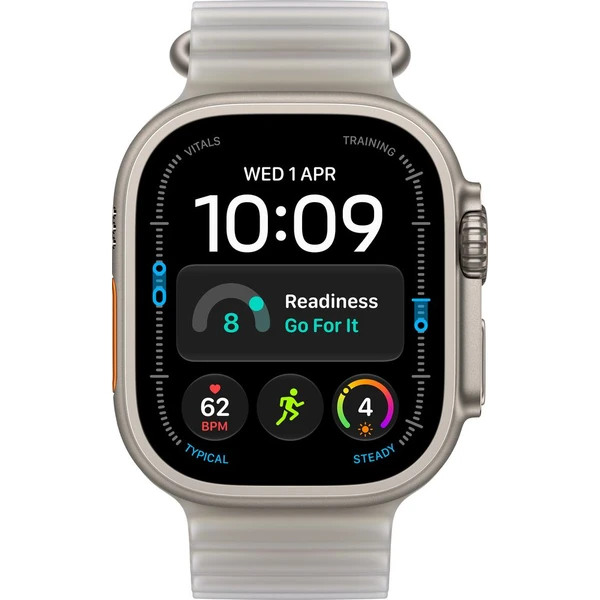 Apple Watch Ultra 4 49mm Přírodní titan s průsvitně šedým Oceánským řemínkem - Inteligentné hodinky - Obrázok 1350d9b9f7774cb489c88838c6316432