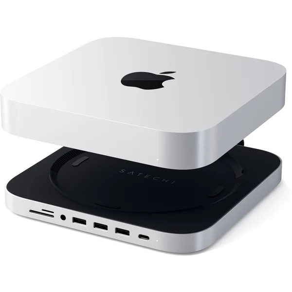 Satechi Aluminium Type-C Stand and Hub pre Mac Mini strieborný - USB huby - Hlavný obrázok