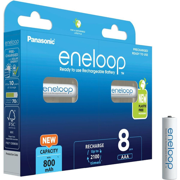 Panasonic Eneloop AAA nabíjacia batéria 800 mAh (8ks)