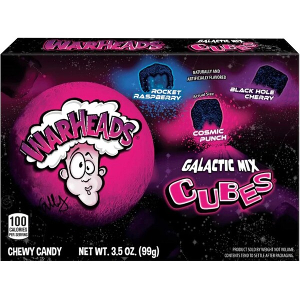 E-shop Kyslé žuvacie cukríky Warheads - Galactic Cubes 99 g