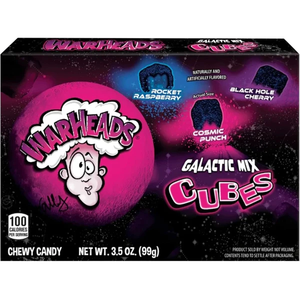 Kyslé žuvacie cukríky Warheads - Galactic Cubes 99 g - Cukrovinky - Hlavný obrázok