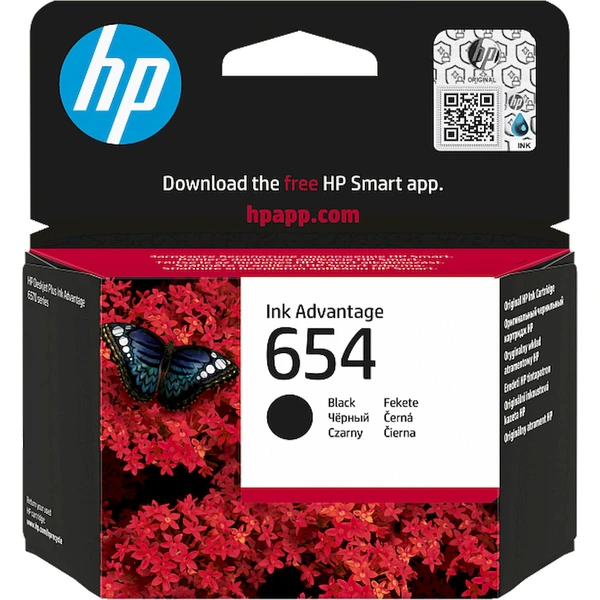 HP 654 Original Ink Advantage Cartridge čierny - Cartridge - Hlavný obrázok