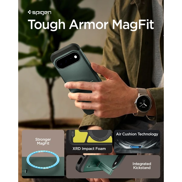 Spigen Tough Armor MagSafe, abyss green - Google Pixel 11 - Puzdra - Obrázok 13a1259c553b4f478f026fae48fc157a