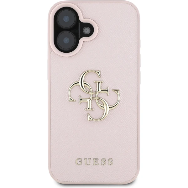 Guess PU Grained 4G Metal Logo kryt iPhone 16 ružový - Puzdra - Obrázok 13a8f454fe334b10a6dcb2c7be7daad6