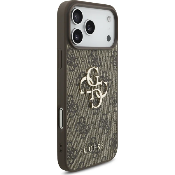 Guess PU 4G Metal Logo Zadný kryt pre iPhone 18 Pro Brown - Puzdra - Obrázok 13ba0c67ac304ead98e5b49a5931bd69