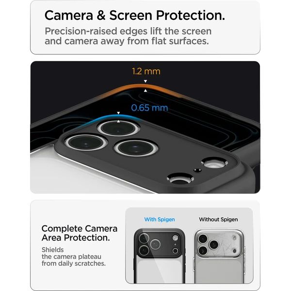Spigen Ultra Hybrid kryt iPhone 18 Pro/17 Pro matte black - Puzdra - Obrázok 13e41e4e1a9840aba386414fae9425b1