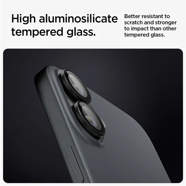 Spigen Glass tR EZ Fit Optik Pro sada skiel iPhone 17/16/16 Plus čierna (2-bal) - Ochranné fólie a sklo - Obrázok 13e4bee841ca42a4a2c44e756e17a915
