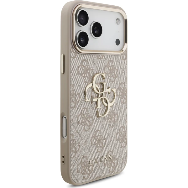 Guess PU Leather 4G Metal Logo Gold Frame Zadný Kryt pre iPhone 18 Pro Max Pink - Puzdra - Obrázok 13fcbe28f90e45d9b1f9850a6491d963