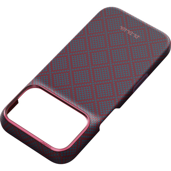 Pitaka Edge Case Argyle MagSafe kryt iPhone 18 Pro Blue's Red - Puzdra - Obrázok 1409169aa78f4743b7356543583b951b