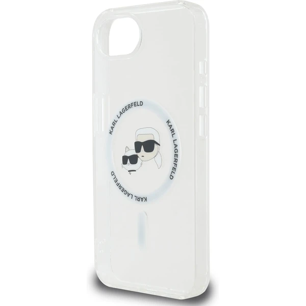 Karl Lagerfeld IML K&CH Heads kovový rám MagSafe kryt iPhone 17e/16e priehľadný - Puzdra - Obrázok 1423dc80f39f4a7e881c1564c75b5535