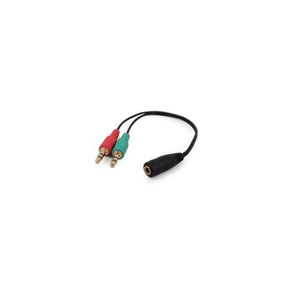 E-shop Gembird 3,5mm/2x 3,5mm redukcia 0,2m čierna