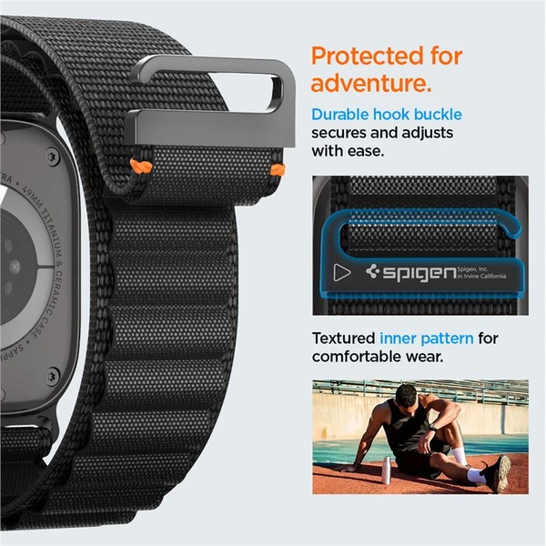 Spigen Fabric Band (hook) remienok Apple Watch 49/46/45/44mm čierny - Remienky - Obrázok 1438cbfccda942bba19eb7b1b90cea3c