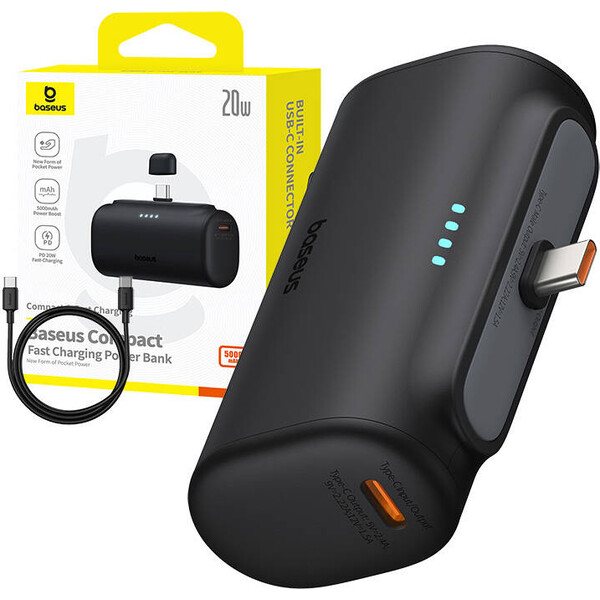 Baseus Power banka 5000mAh 20W USB-C černá - Powerbanky - Obrázok 1455dfaa8878499f9cbc09bf8bda8414