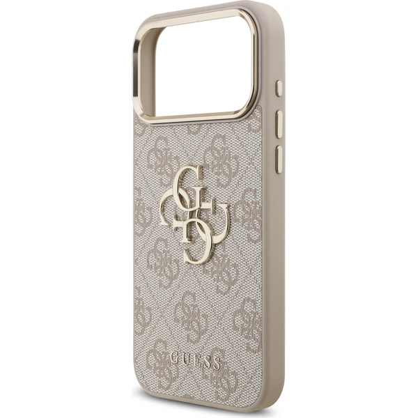 Guess PU Leather 4G Metal Logo Gold Frame Zadný Kryt pre iPhone 18 Pro Max Pink - Puzdra - Obrázok 145fe05d7b314846ae136b667dbd194f