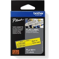 Brother FLE6511 flexibilná ID páska čierna na žltom 24 mm - Pásky pre štítkovače
