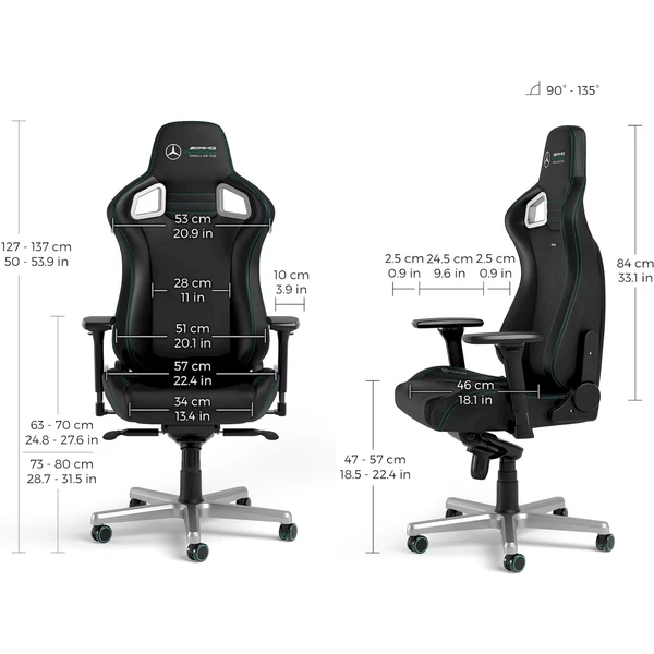 noblechairs EPIC Mercedes AMG Petronas Formula One Team Edition herné stoličky - Stoličky - Obrázok 148A000P01