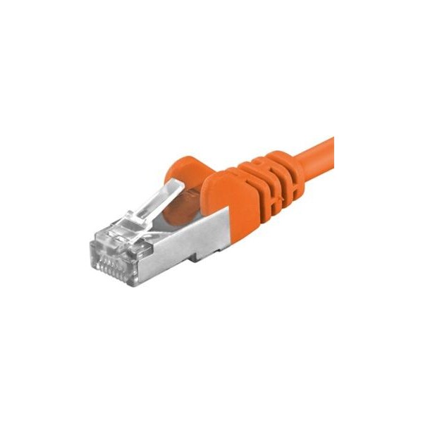 Premiumcord Patch kábel CAT 6a S-FTP RJ45-RJ45 AWG 26/7 0,5m oranžový