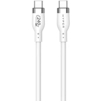 Hyper Silicone 240W USB-C nabíjací kábel 1m biely - Káble