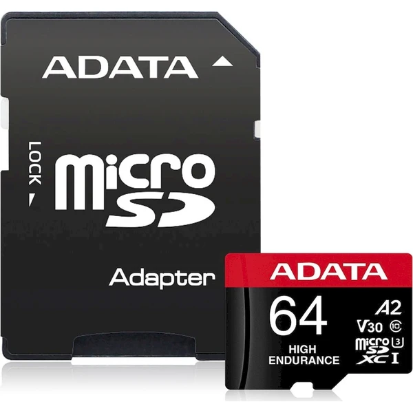 ADATA High Endurance microSDXC 64GB + SD adaptér - Pamäťové karty - Hlavný obrázok