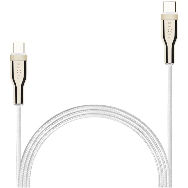 FIXED USB-C/USB-C napájací kábel 100W 1,2m biely - Káble a redukcie - Hlavný obrázok