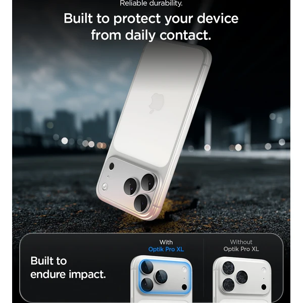 Spigen Glass tR EZ Fit Optik Pro XL 1 Pack sklo na fotoaparát iPhone 18 Pro Max strieborné - Ochranné fólie a sklo - Obrázok 14a16119ad9442cfab3d9fc8b5916115
