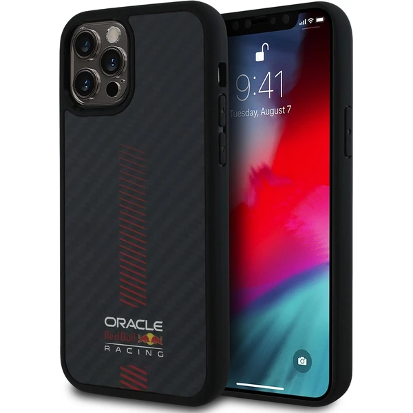 Oracle Red Bull Racing Carbon Powerbar MagSafe kryt iPhone 12/12 Pre čierny - Puzdra - Hlavný obrázok