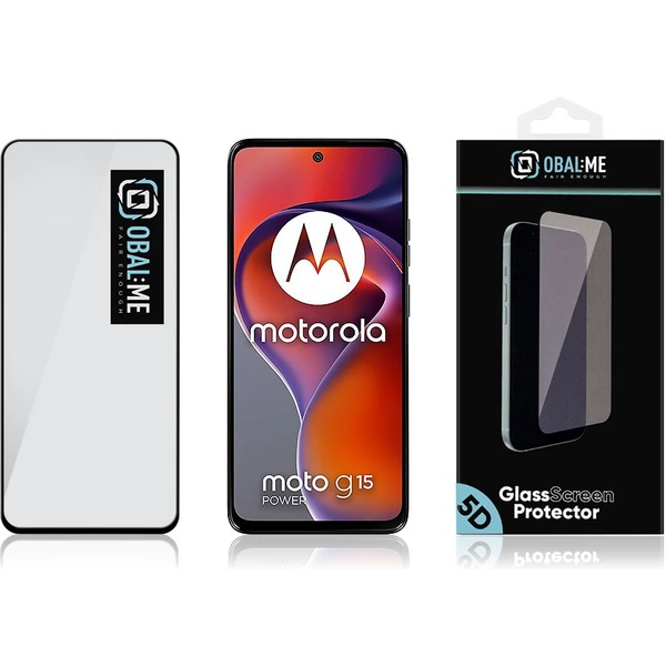 OBAL:ME 5D tvrdené sklo Motorola G15/G15 Power čierne - Ochranné fólie a sklo - Obrázok 15166958ea3f42838816b6adccd158eb