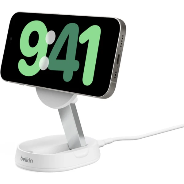 Belkin BOOST CHARGE PRE Qi2/MagSafe nabíjačka (15W) bez adaptéra biela - Nabíjačky - Hlavný obrázok