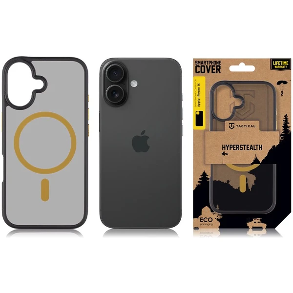 Tactical MagForce Hyperstealth 2.0 Kryt pre iPhone 16 Black/Yellow - Puzdra - Obrázok 1576ed395dc84673b081a80f73feb12c