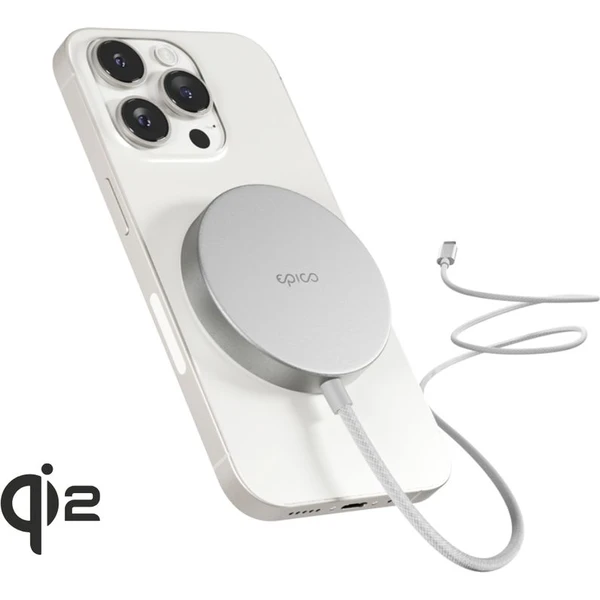 Epico UltraBase Qi2 Mag+ nabíjačka strieborná - Nabíjačky - Hlavný obrázok