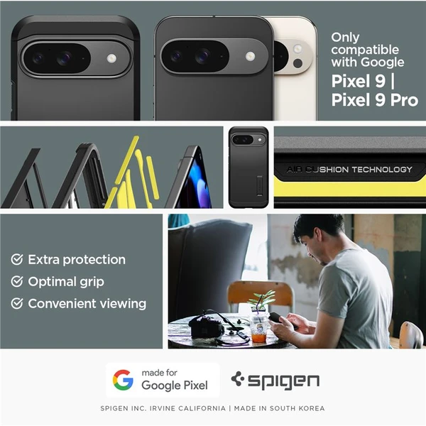 Spigen Tough Armor kryt Google Pixel 9 Pro/Pixel 9 čierny - Puzdra - Obrázok 158b9d89759a4c60acb90726bf1df80f