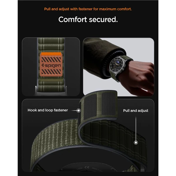 Spigen Fabric Band remienok (suchý zips) Samsung Galaxy Watch8 46/44/40mm zelený - Remienky - Obrázok 158e618b52fb431b85c74ad41b24e95a