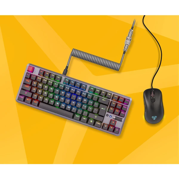 Yenkee YCU COIL GY krútený kábel USB-A/USB-C sivý - Káble - Obrázok 15A4000N01