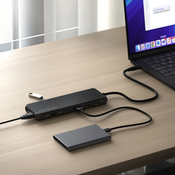 Satechi 13v1 USB-C adaptér s displejovým multiportom čierny - USB huby - Obrázok 15BF000O01