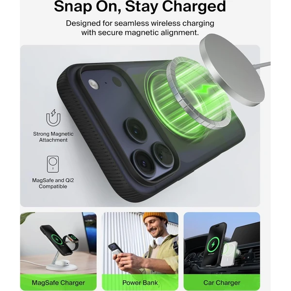 Belkin SheerForce Grip MagSafe kryt iPhone 17 Pro Max námornícky modrý - Puzdra - Obrázok 15CN000K01