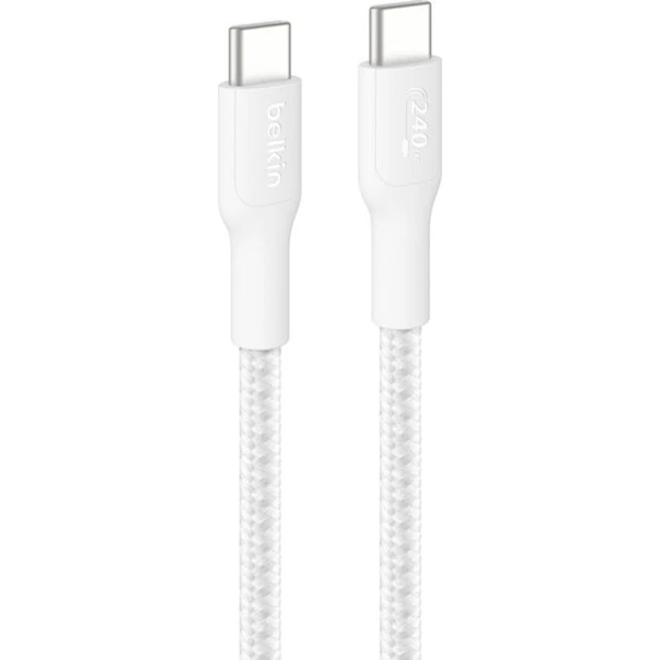 Belkin BOOST Charge PRO USB-C/USB-C napájací kábel 240W 3m biely - Káble a redukcie - Hlavný obrázok