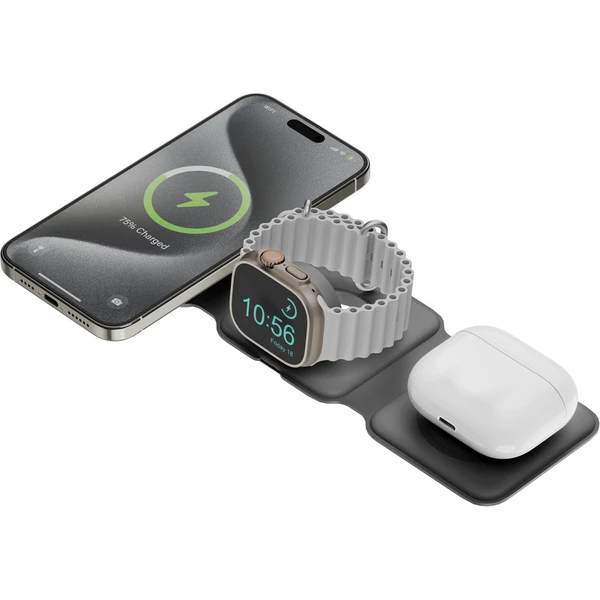 ENERGEA GoMag Trio Plus 3v1 MagSafe nabíjačka sivá - Nabíjačky - Hlavný obrázok
