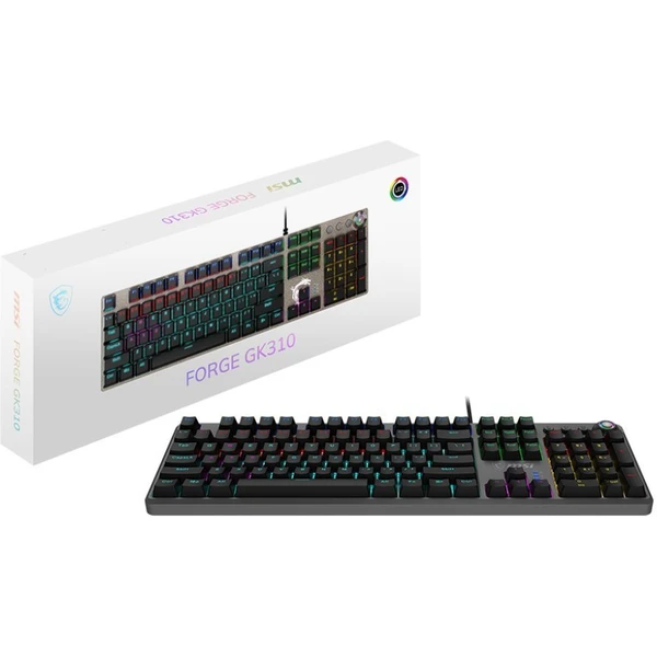 MSI Forge GK310 Red herná klávesnica (CZ/SK) čierna - Klávesnice - Obrázok 15NE000J01