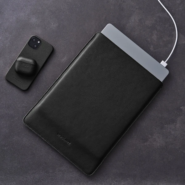 Woolnut kožené Sleeve puzdro pre 14" MacBook Pro čierne - Puzdra - Obrázok 15SR100501