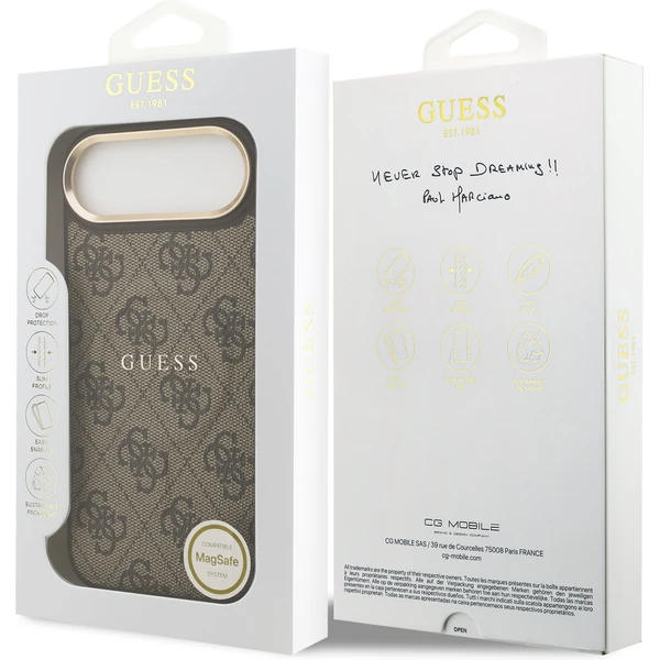 Guess PU Leather 4G Gold Frame MagSafe kryt iPhone Air hnedý - Puzdra - Obrázok 15b1d1c44a0b487ea40db4a9fc7921ae