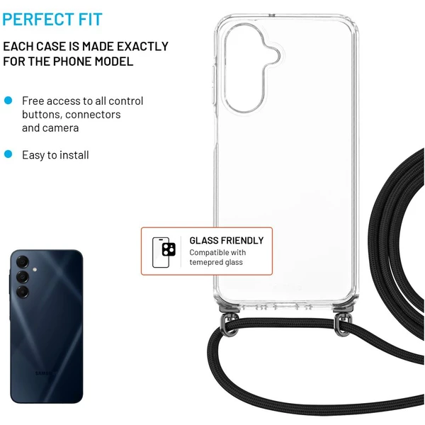FIXED Pure Neck kryt s čiernou šnúrkou na krk pre Samsung Galaxy A26 5G - Puzdra - Obrázok 15cd072918b542ba9bf7c2dcf2d0ebcb
