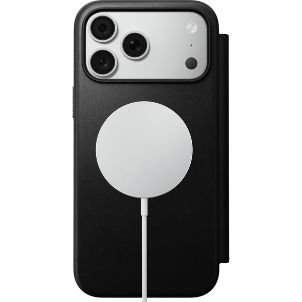Nomad Modern Leather Folio MagSafe kožené puzdro iPhone 17 Pro Max/18 Pro Max Black - Puzdra - Obrázok 160ef712b30045f6ae55cfa7c83d7ae4