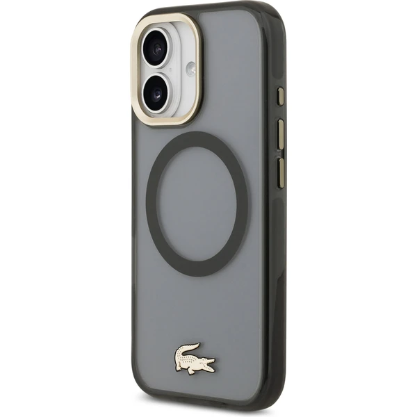 Lacoste PC/TPU Frosted Finish Gold Logo MagSafe kryt iPhone 17 čierny - Puzdra - Obrázok 161264d6c245420ebfc37ca9afc2232b