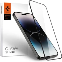 Spigen TR Slim HD 1 Pack sklo iPhone 14 Pre čierne - Ochranné fólie a sklo