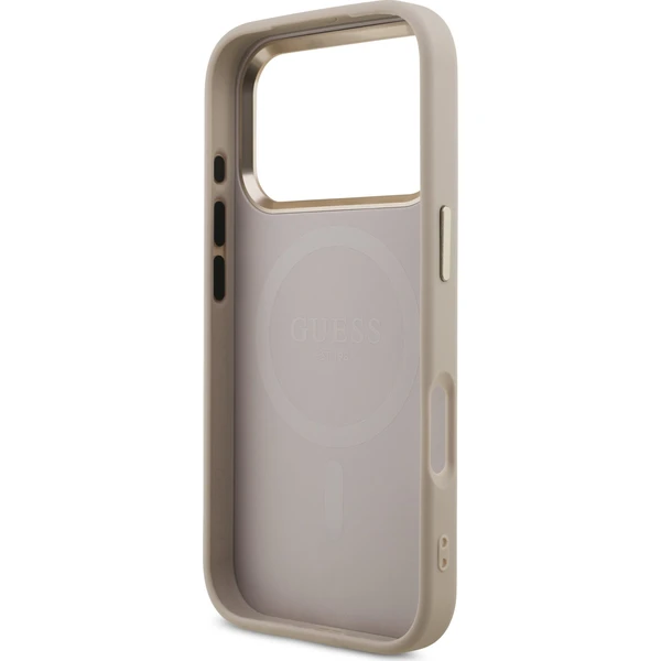 Guess PU Leather 4G Strass Triangle Logo Gold Frame MagSafe Zadný kryt pre iPhone 18 Pro Pink - Puzdra - Obrázok 1615ad5574ce430caded52afcf2684f3