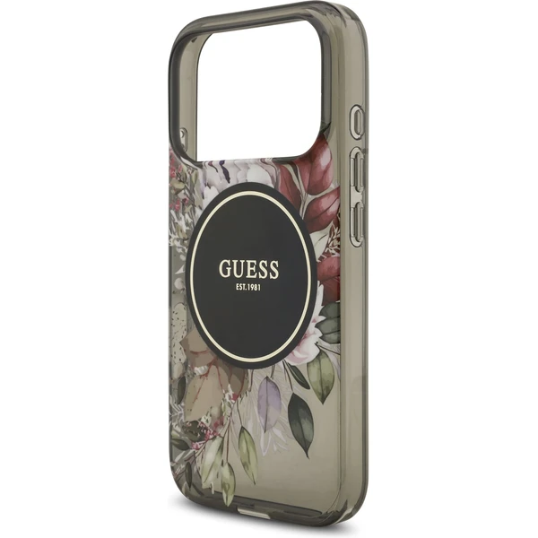 Guess IML Flowers Strap MagSafe kryt iPhone 17 Pro čierny - Puzdra - Obrázok 162468e086f142cf83b4a7c06f10e64a